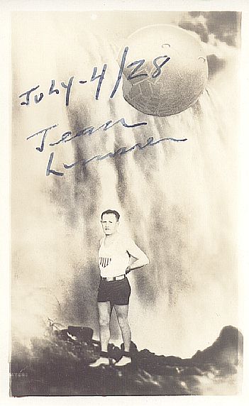 #002 jean lussier autographed photo-postcard