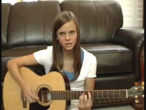 tiffany alvord in her sep 13, 2008 video, performing her original song ~I Wanted To Say~