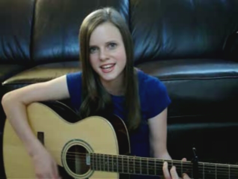 tiffany alvord in her jul 7, 2008 video, performing her original song ~That Kiss~