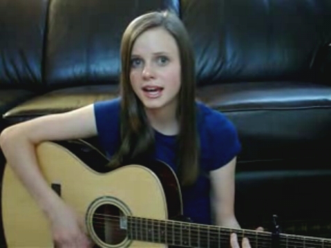 tiffany alvord in her jul 7, 2008 video, performing her original song ~That Kiss~